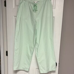Charter Club Light Mint Gingham Lounge Pants